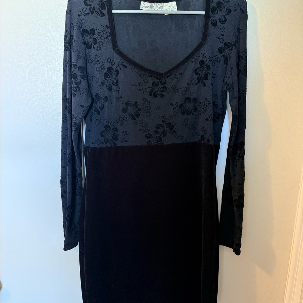 Elegant Black Floral Dress